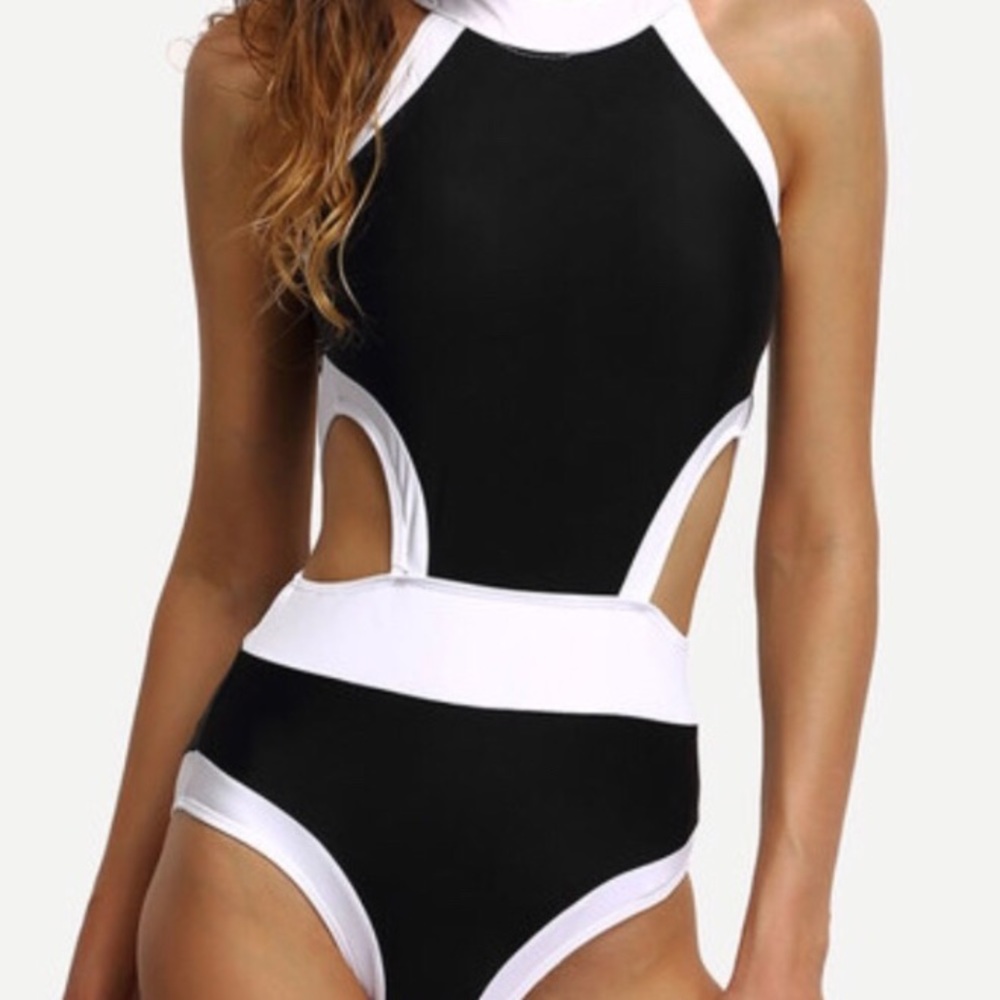 Colorblock cutout one piece